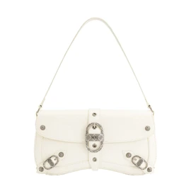 [JW PEI] eva Women's Handbag, Small, Crocodile Pattern, Shoulder Bag, Brand Bag, Women's, One Shoulder Bag, Simple Design, Bag, Stylish, Commuting Bag, Lightweight, embossed white