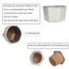 Dphagesy African Violet Pots 6 inch Hexagon Self-Watering Ceramic Violet