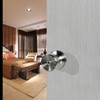 DSJJBLL Door Knob with Lock and Key, Stainless Keyless Round