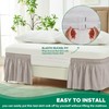 Biscaynebay Wrap Around Bed Skirts for Queen Beds 14" Drop,