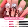 Komall Metallic Nail Art Brushes, 5Pcs Liner Brush Set, UV