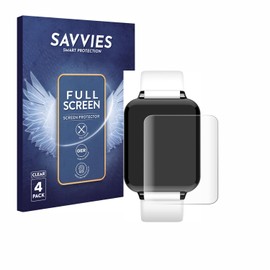 Savvies (4 Pack Full-Screen Protection Film compatible with Hero Band III Full Cover Screen Protector 3D Curved [Edge to Edge, Scratch Proof]
