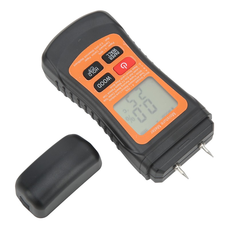Wood Moisture Meter Temperature Detector Tester Digital Display Tool for