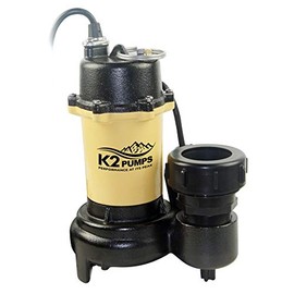 K2 Pumps SWF07501TPK 3/4 HP Cast Iron Effluent Pump with Tethered Switch and Quick Connect Fitting