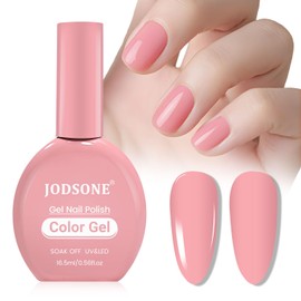 JODSONE 16.5ml Light Pink Gel Nail Polish Same Color Same Bottle Soak off Baby Pink DIY Salon Gift for Women