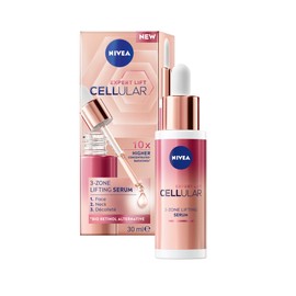 NIVEA Cellular Expert Face Serum 30ml| 3-Zone Lifting & Smoothing Formula | Bio Retinol Face Serum Alternative