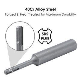 TOPWAY SDS Plus Ground Rod Driver 170 x Ø19mm, 10mm Shank Diameter, for 3/4 Inch Ground Rods, Work with SDS Max Rotary Hammers and Hammer Drills