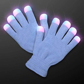 FlashingBlinkyLights Small Let-It-Glow LED Light Up Gloves for Kids