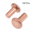 sourcing map 100pcs 1/8" x 15/64" Flat Head Copper Nails