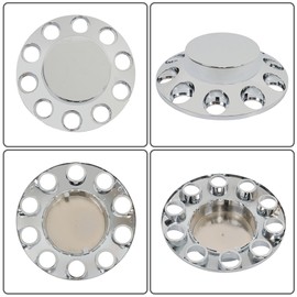 waltyotur 33mm Lug Nug Chrome Hub Cover Kit 2 Front & 4 Rear Replacement for Semi Truck with 33mm Thread-on Lug Nuts