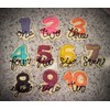 LUBTOSMN Large Number Cookie Cutter Set with Word-10 Piece-Diswasher Safe-#1#2#3#4#5#6#7#8#9#10