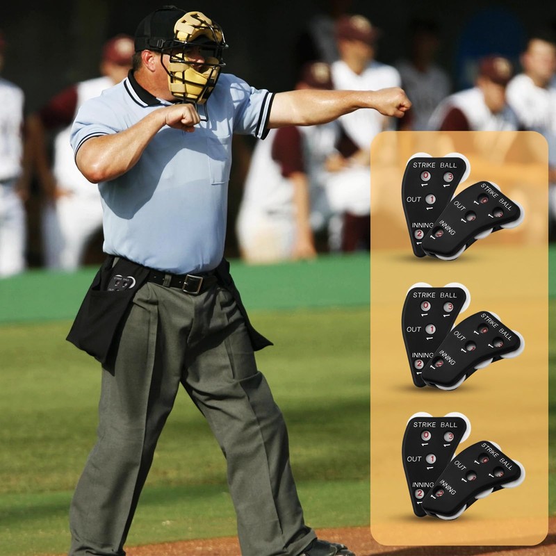 TOYMIS 2pcs Baseball Umpire Indicator, 4 Wheel Baseball Umpire Clicker