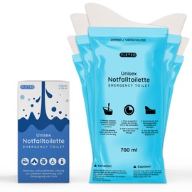 5 x pee bags for on the go, 700 ml capacity with highly absorbent absorber, disposable urine bag for women/men/children, emergency toilet for car, emergency toilet to go, travel toilet