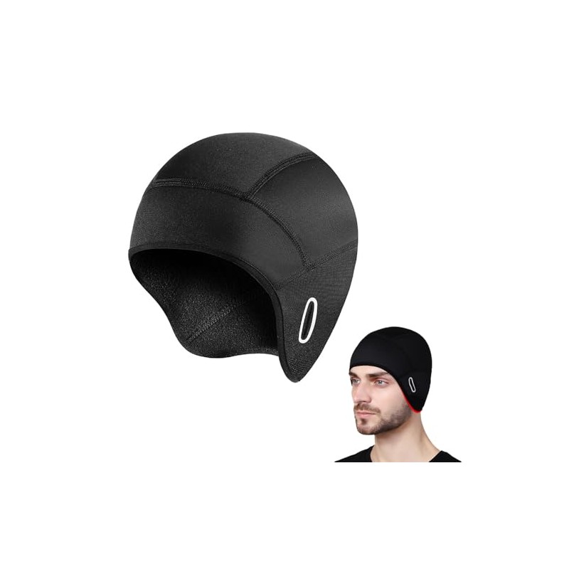 Kgtee Winter Helmet Liner Skull Cap, Fleece Lined Warm Cycling