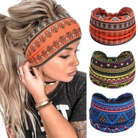 Women's High-Elastic Wide Edge Sports Headband 24*15*1.5/Gray Stripe 15ea