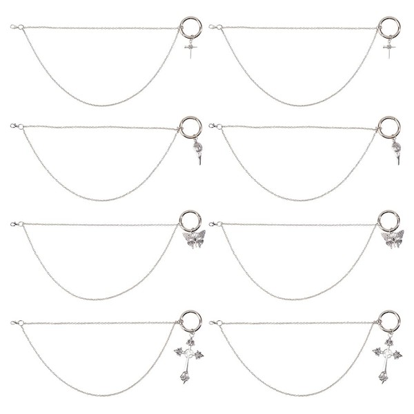 GOMAKERER Pack of 8 Shoe Charms Shoe Jewellery Accessories Cross