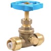 SharkBite 1/2 Inch Stop Valve with Drain and Vent, Push