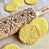 IRISH CLOVER KNOT Embossing Rolling Pin. Dough Roller with Shamrock
