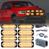 PKINGLAKE 8pcs Sync Feature Emergency Strobe Grille Lights LED Ultra