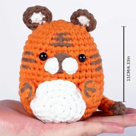 Kopira Ganchos para Tejer, Agujas de Punto Set Ergonómico, Dibujo Animado Textil Hecho a Mano, Accesorios Para Tejer Diy, Kit de Inicio de Crochet para Novatos, Mujer, Madre para Fiesta, Cumpleaños