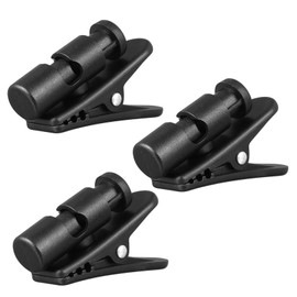 CHILDWEET Headphone Shirt Clip Set Rotatable Earphone Cable Clamp Cable Clips for Earphones Black Plastic Pcs Package