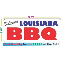 Louisiana BBQ 2x5 Banner Sign Barbecue