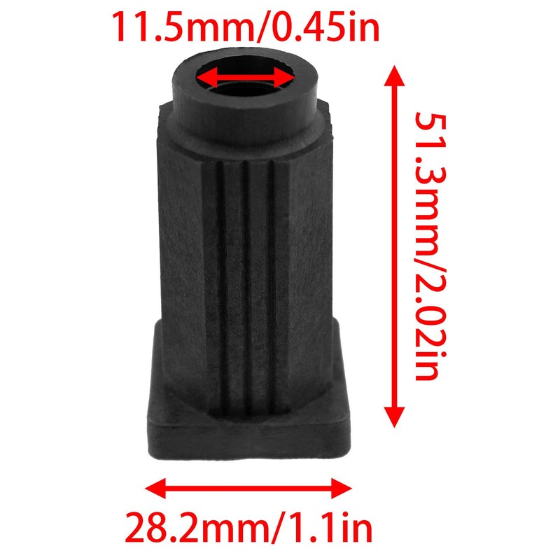Lovelysp Square Caster Insert Cover Plastic Caster Socket Chair and