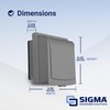 Sigma Engineered Solutions 14433M 2-Gang Metal While-in-Use Weatherproof Cover, Gray