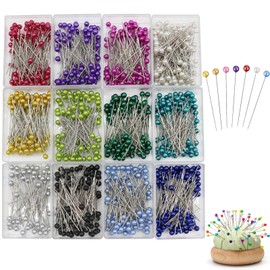 JIAQCN 1200 Piezas Alfileres De Costura, Alfileres, Se Aplica a La Costura Diaria, Prendas De Vestir, Artesanías, Corsés, Ramos, Decoración De Bodas, Fiestas, Diseño De Arte Creativo, Etc