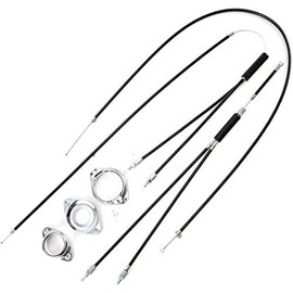 Young Wolf BMX Gyro Mountain Bike Brake Cables Front + Rear, Upper + Lower Spinner Rotor Cable Rotor Set Comaptible