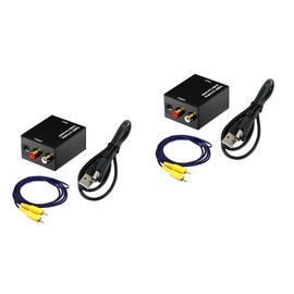 jojofuny 2pcs Digital to Analog Audio Converter Compact Optical to Stereo Adapter for Easy Installation Supports Spdif Input Signals for Home Theaters and