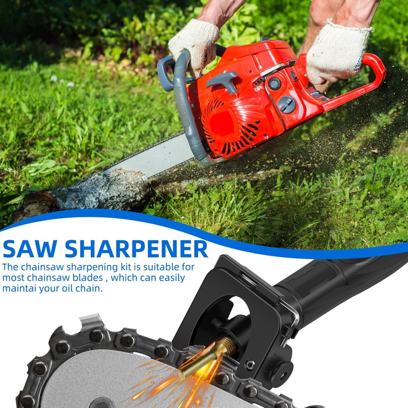 ZDDGNN Electric Chainsaw Sharpener Kit Cordless High-Speed Chain Saw Sharpener
