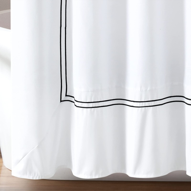 Lush Decor Hotel Collection Shower Curtain, 72" x 72", White