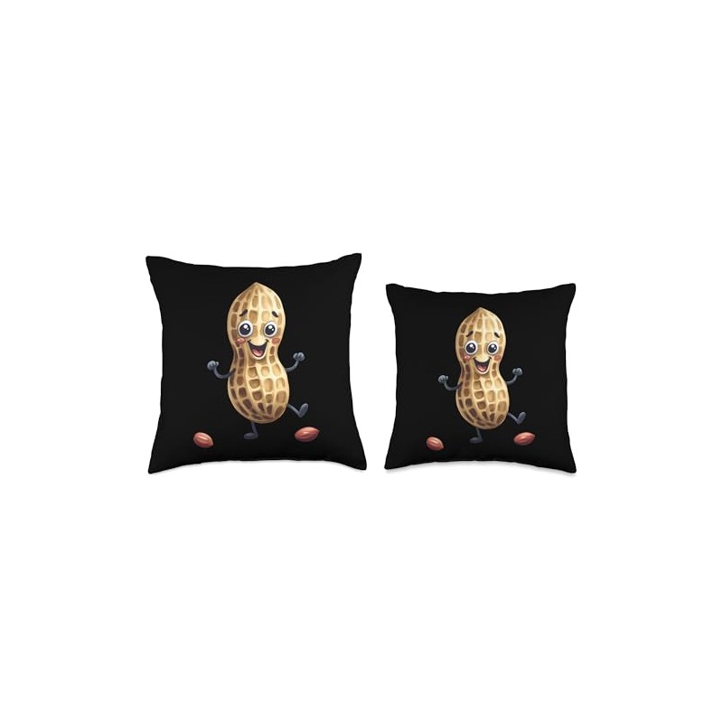 Laughing Dance Peanut Peanuts Dance Dancer Peanut Children Throw Pillow