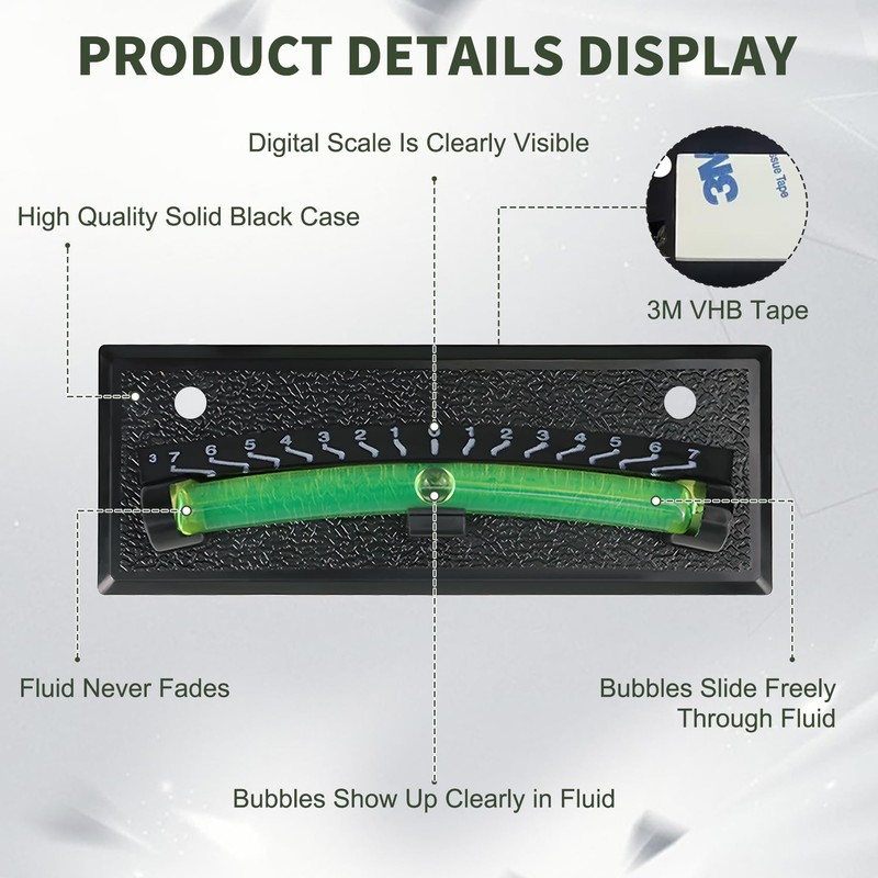 Rv Level Bubble 2-Pack, Bubble Level for Precision Leveling, Compatible