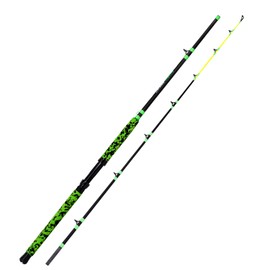 Fiblink Catfish Fishing Rods 10' Green Catfish Rod 2 Piece Portable Travel Catfishing Rod Fishing Cat Casting Rod with Camo Eva Handle,Extra Heavy