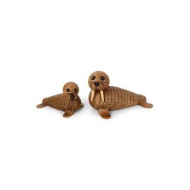 Spring Copenhagen Handmade Dark Oak Walrus - Ross the Arctic Friend | Unique Wooden Home Decor