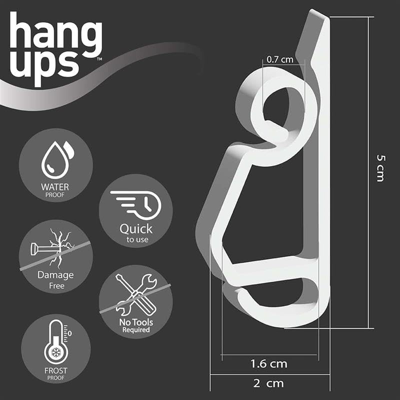 Hang Ups 100 Clear Plastic Gutter Hooks Outdoor Light Hooks