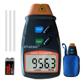 Digital Laser Photo Tachometer Gauce for car,Wheels,Engines,Non Contact Tach RPM Meter,2.5RPM-99,999RPM Motor Speed Meter Gauge Tool Includes Reflective Tapes