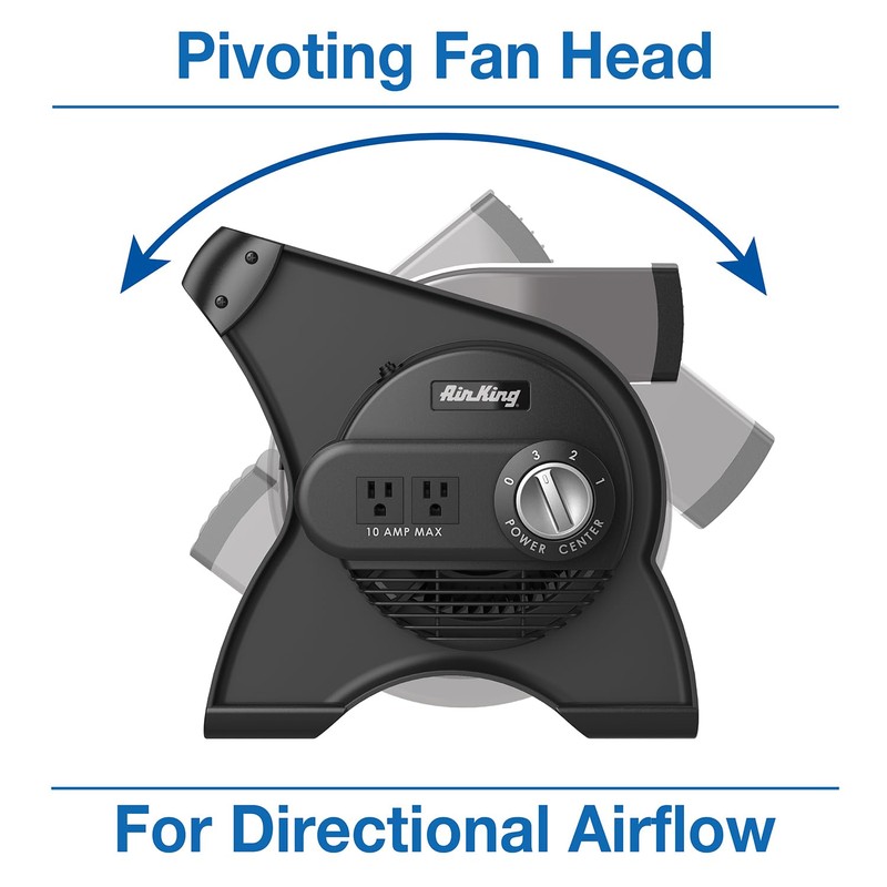 Air King Commercial Grade Pivoting Utility Fan, for Cooling, Ventilating,