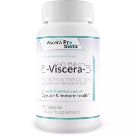 40 Billion E-Viscera-3 Probiotic Supplement - Digestive and Immune Health