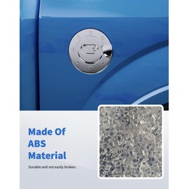 Fit for 2004-2008 Ford F-150 Locking Fuel Gas Filler Tank Door Cap Cover, Black Gas Tank Cap Fuel Filler Door Cover Trim Exterior Accessories, Chrome