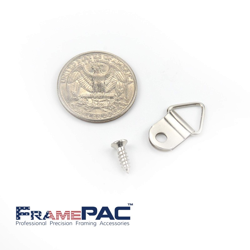 Picture Frames Small Triangle Hangers with Screws (200 Pcs)