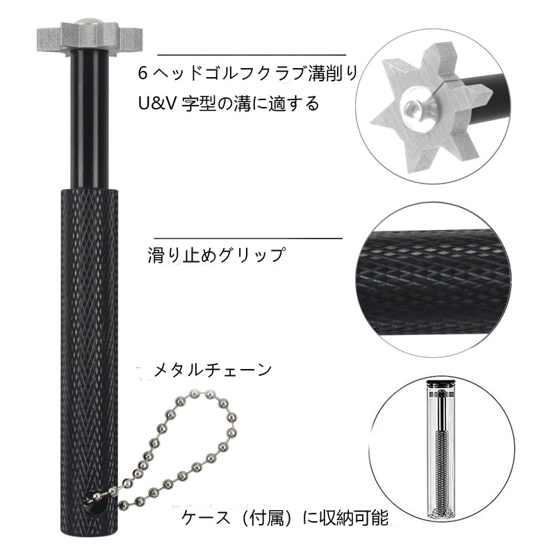 VIPMOON Golf Cleaning Tool Set, Iron Brush, Golf Club, Groove