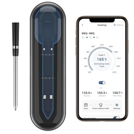 iDiAK CP10 New Gen Wireless Meat Thermometer for Grilling and Smoking, 500FT Meater Probe Thermometers, Dual Sensor, Dual Alarm, Smart Food Thermometer Probe for BBQ, Oven, Grill, Smoker, Sous Vide