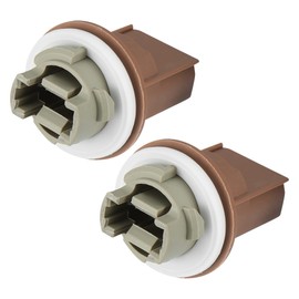 X AUTOHAUX Turn Signal Tail Light Socket 2U5Z13411SA Tail Lamp Plug Connectors Holder Brown for Ford F150 F20 F350 2014-2016 (Set of 2)