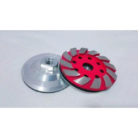 Roxx Tools 4" Diamond Aluminum Based Turbo Grinding cup concrete stone terrazzo floor slabs