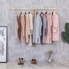 FURVOKIA Industrial Pipe Wall Mounted Clothes Hanging Shelves System,Metal Clothing
