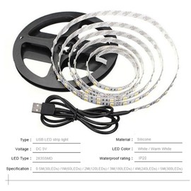 FOLGEMIR 0.5 m - 30 LEDs Strip, TV LED Backlight, 2835 White Strip for HDTV USB TV Lighting, Not Waterproof - IP20