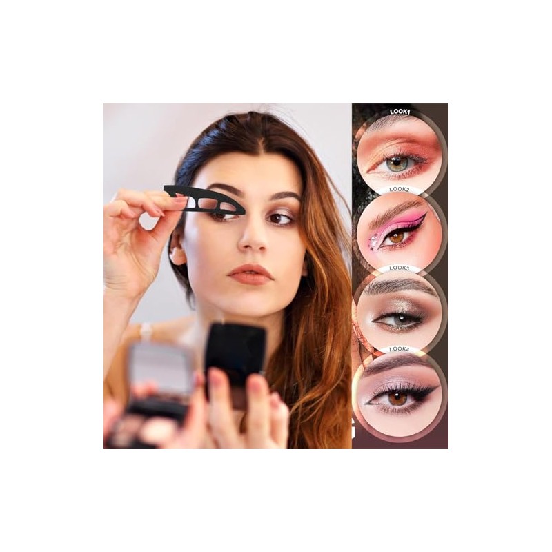 Eyeshadow Tool, Eyeshadow Stencils, Reusable Makeup Assistant for Easy Eye